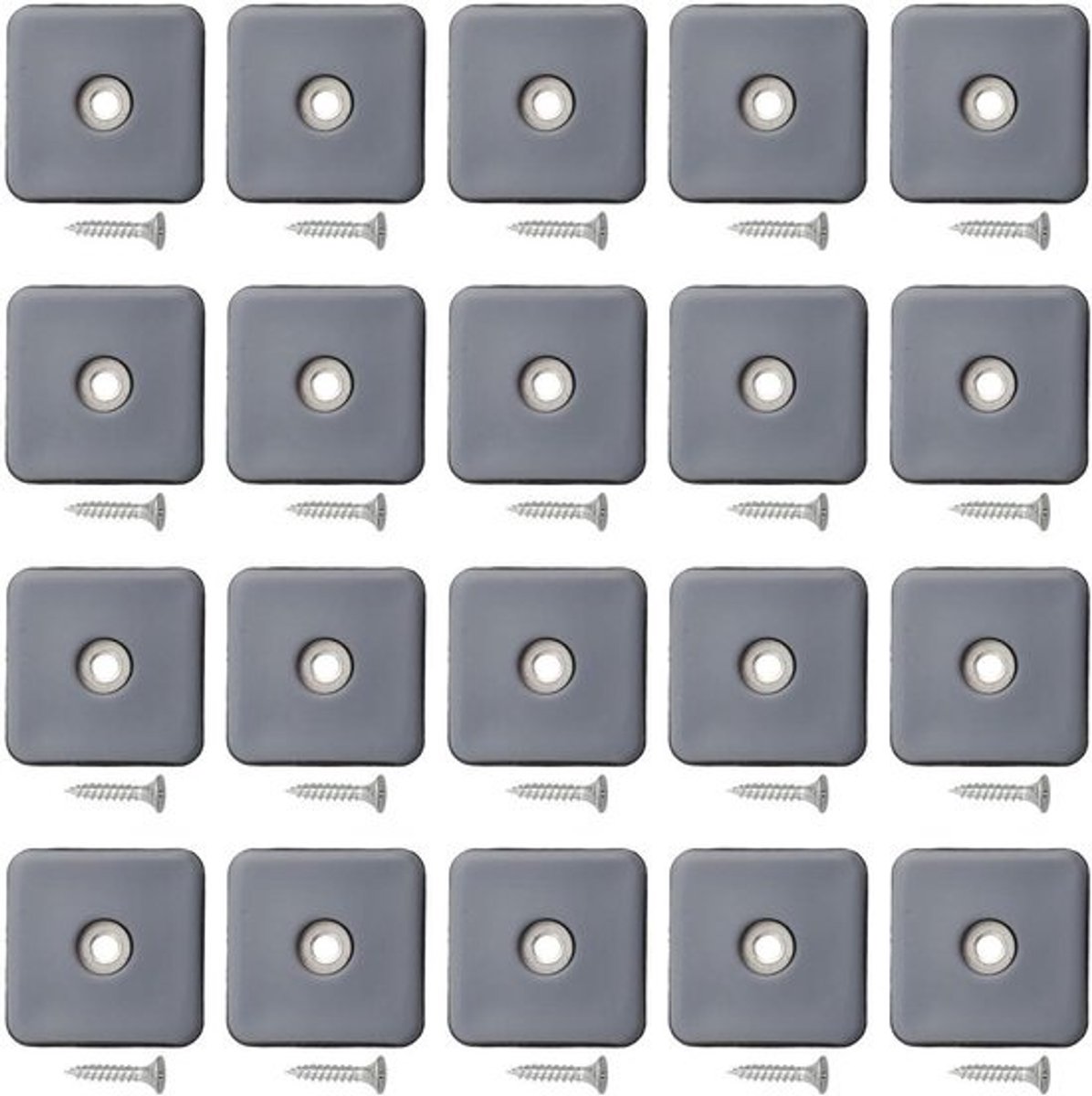Meubelverhuizers Schuifregelaars - Meubelzweefvliegtuigen Tapijt - Meubels Verplaatsen - PTFE Materiaal - 40 mm - Wit