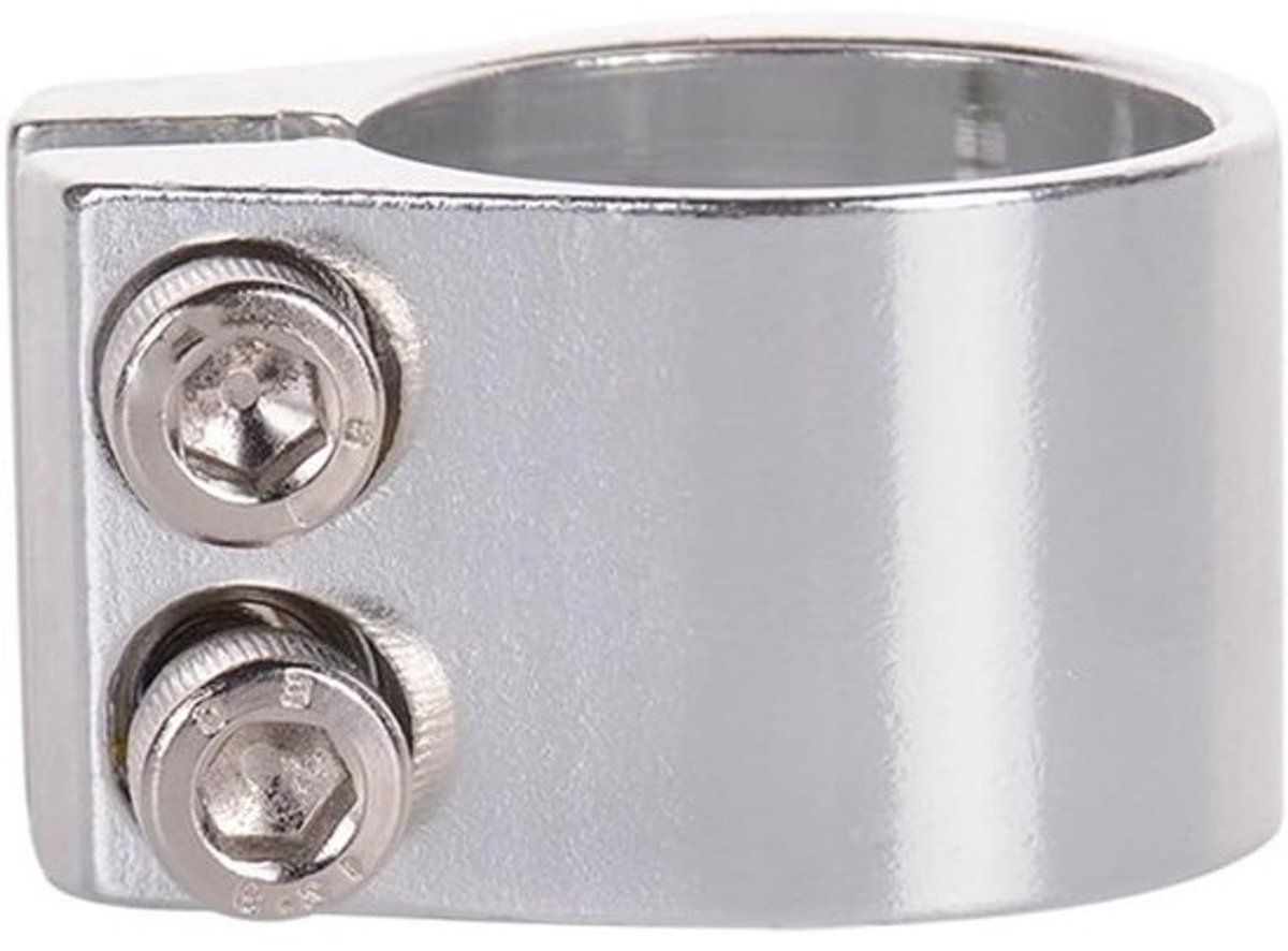 Zadelpenklem - Fietszadelklem - Zadel Verstellen - Dubbele Bout - 349 mm - Zilver