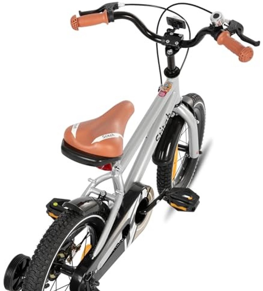 Kinderfiets met Stabilisatoren 14 Inch Blauw Beige Groen Roze