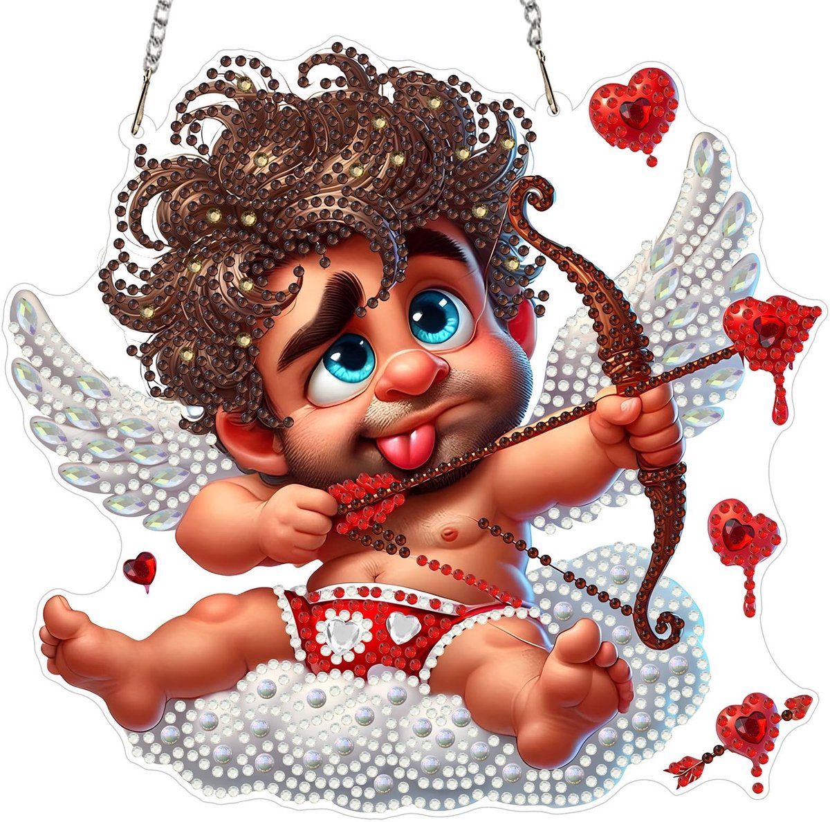 Hangende Diamant Kunstset - Cupido Suncatcher