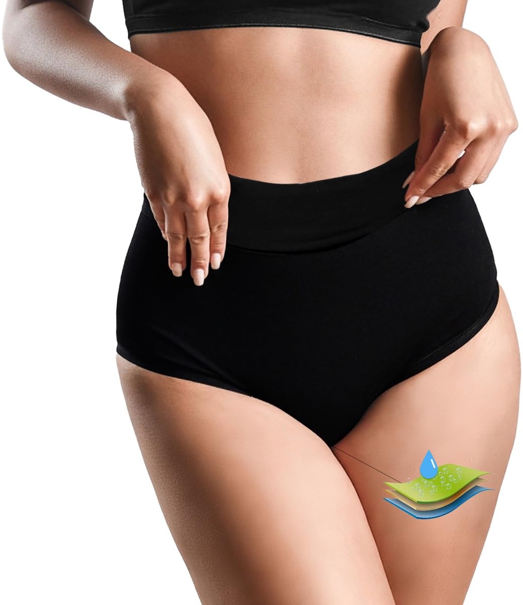 Menstruatiebadpanty voor Zwemmen - Hoog Taille, 4-Laags