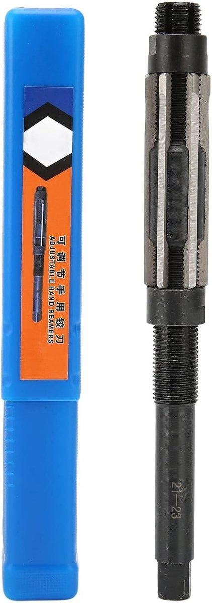 Verstelbare Reamer met 6 Groeven en 64 mm Lengte voor Precisie Bewerking en Handmatige Spanning, Instelbereik 21-23 mm