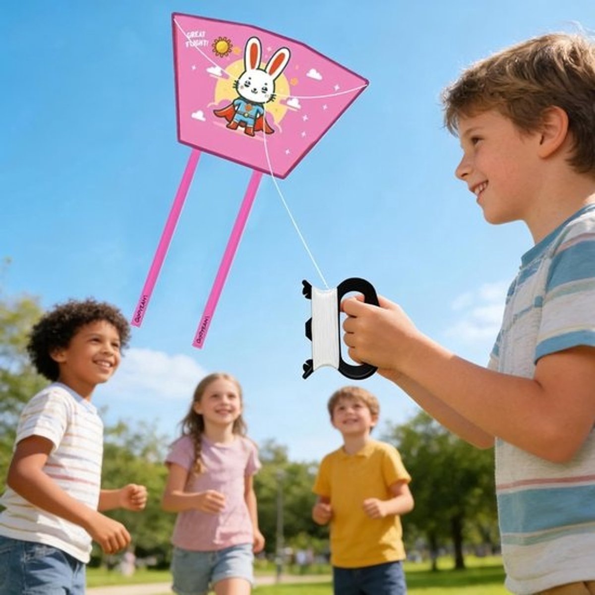 Sportvlieger Kinderen - Opvouwbare Vlieger - Buitenspelen - Zonder Stokken - 13 x 13 x 5 cm - Roze