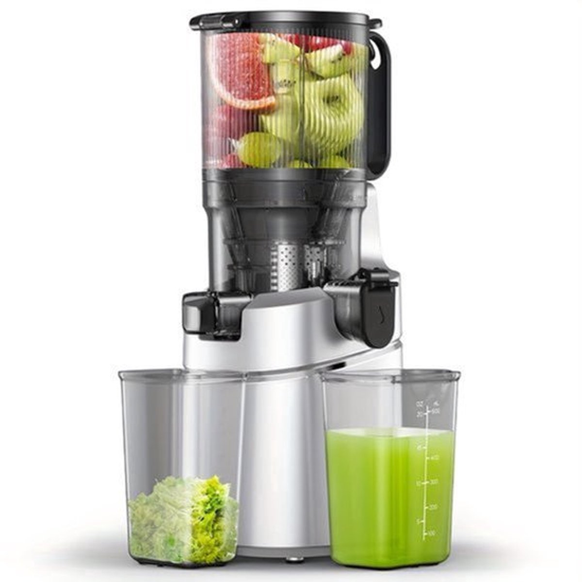 Slowjuicer – Juicer – Sapcentrifuge – Sapmaker – Slow Extractor – 13,5 Cm Voederopening – 1,8 Liter Opvangcapaciteit - Zwart