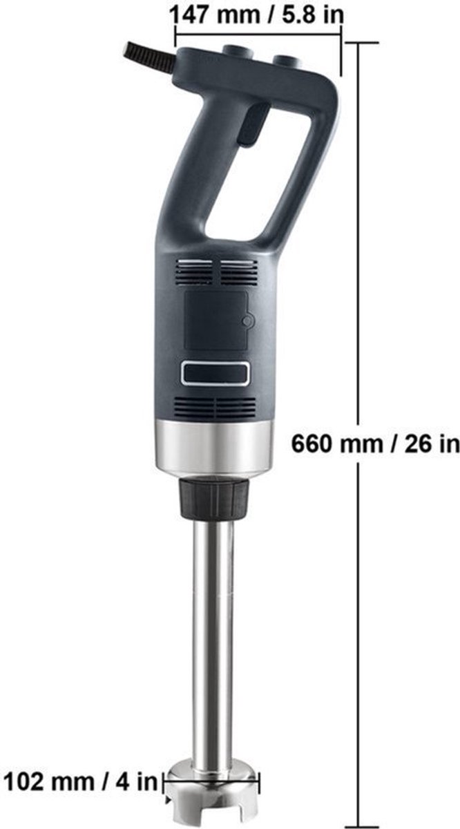Staafmixer – Elektrische Staafmixer – Handmixer – Keukenmixer – Blender – 750 Watt Motor – Roestvrijstalen Messen