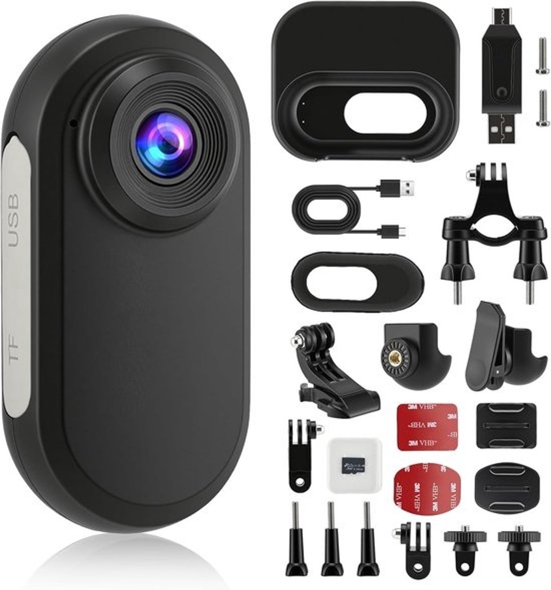 Mini Body Camera - Draagbare Camcorder - Documenteren Werk - Handenvrije Opname - 128 GB - Zwart
