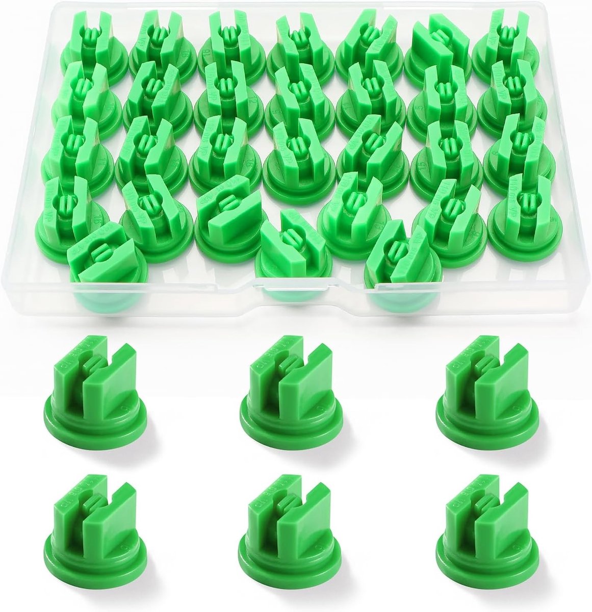 30 Stuks Ventilatorvormige Atomizer Spraykop, Hoge Druk Impeller Spraymond, 110 Graden Spraymonden voor Onkruidbestrijding en Tuinonderhoud