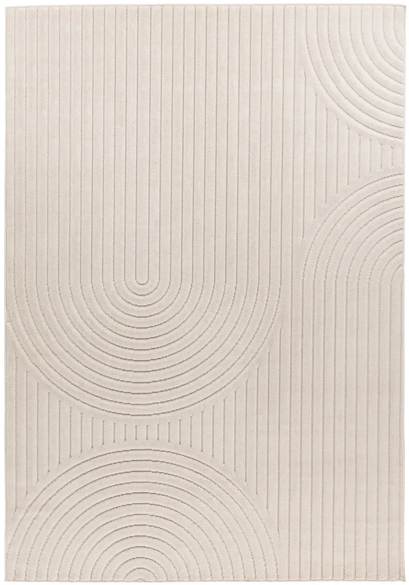 Dutch XXL Japandi Vloerkleed | Tapijt | Viva | Bogen | Crème | 80x150 cm