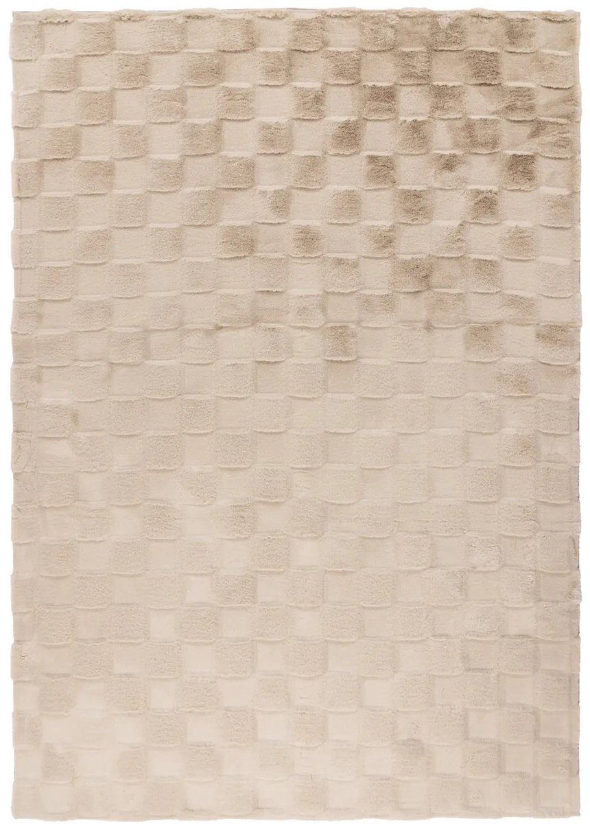 Dutch XXL Hoogpolig Vloerkleed | Tapijt | Soul | Blokken | Beige