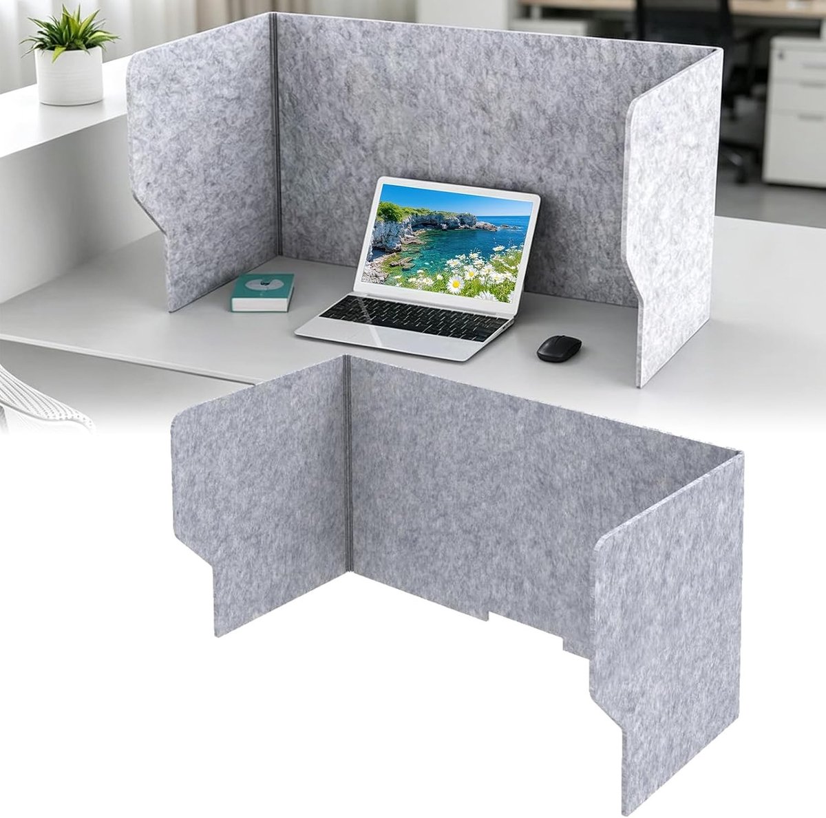 Draagbare bureauscherm voor privacy, ideaal voor volwassenen, studenten en op kantoor - 60 x 30 x 40 cm