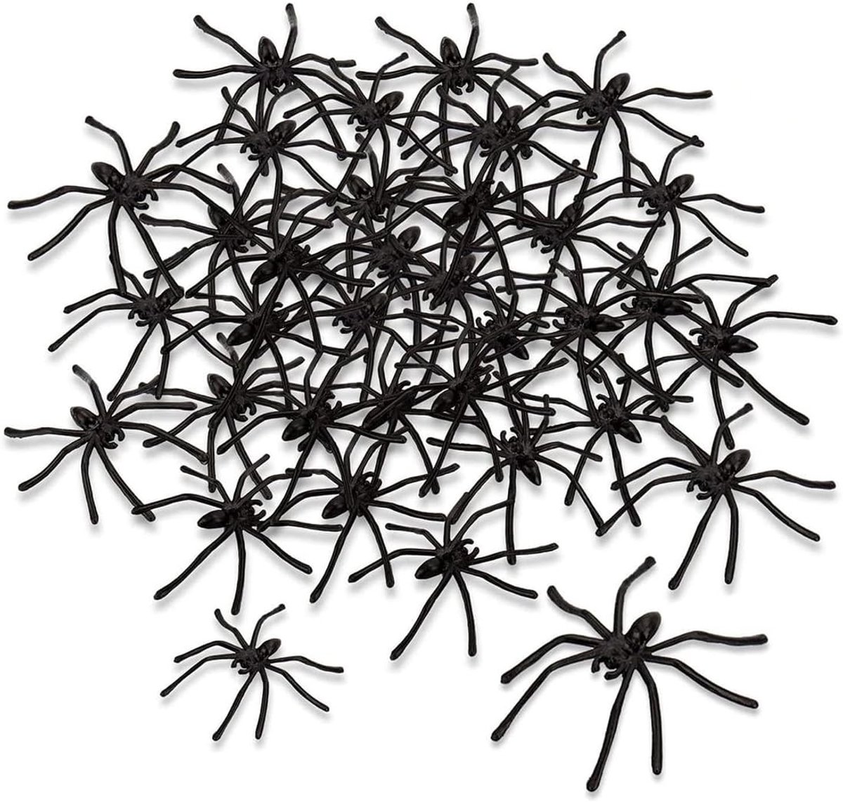 Realistische Nep Spinnen voor Halloween, 120 Stuks, Perfect voor Horror Thema Feestjes en Decoraties, Spookachtige Versiering voor Huis en Tuin