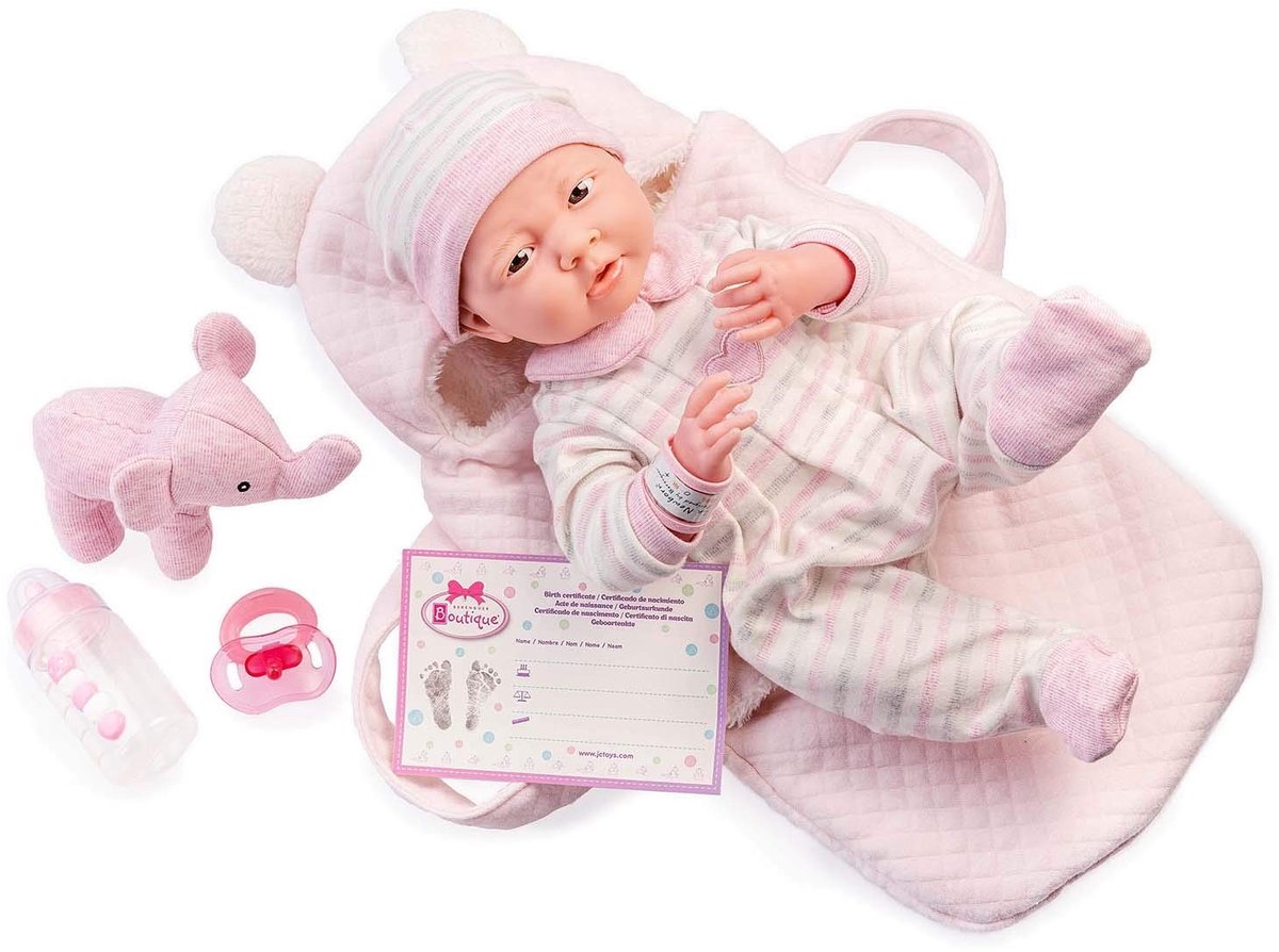 La Newborn Poppen - Zacht Lichaam met Rompertje en Accessoires