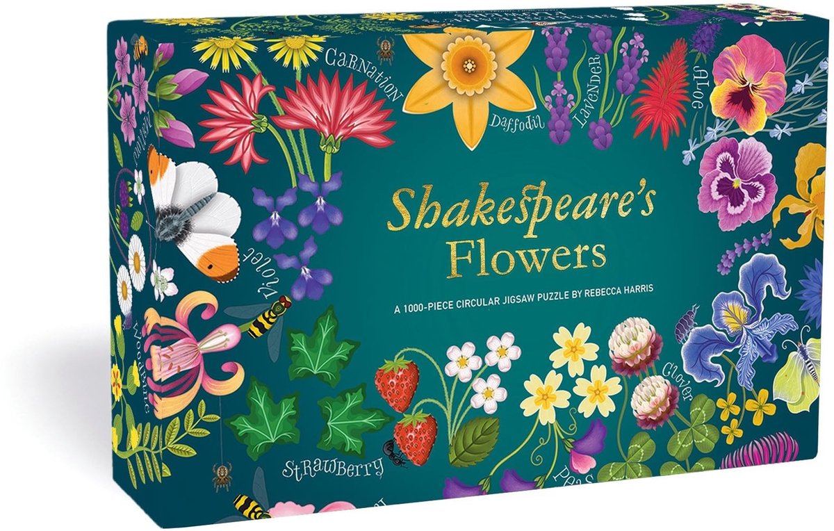 1000-Puzzel met Shakespeare's bloemen en dieren - Literaire rond puzzel