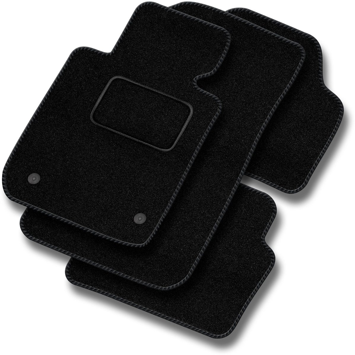 Velours Vloermatten Set voor Jeep Grand Cherokee IV (WK2) 2010-2021 - Zwart