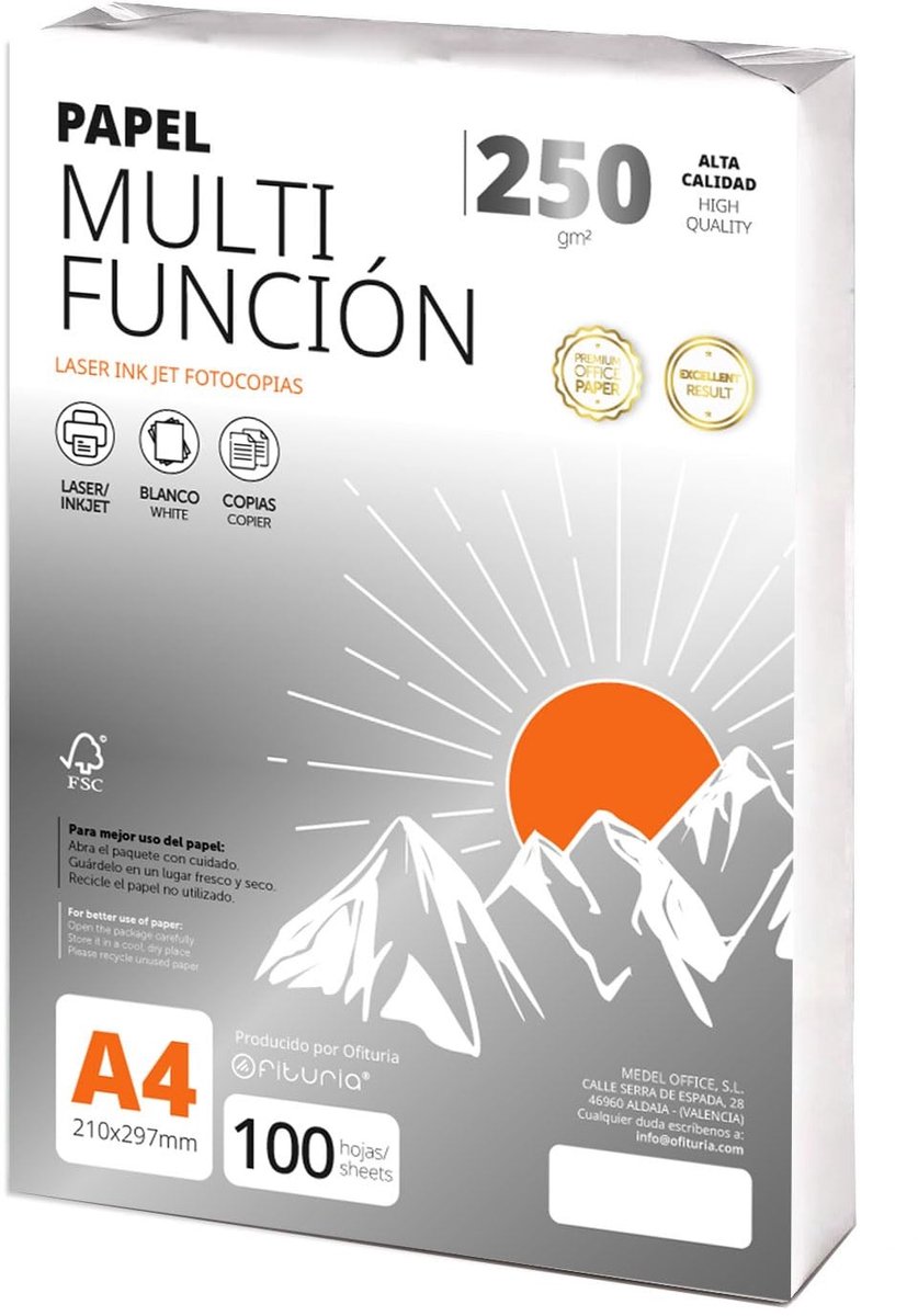 A4 Multifunctioneel Printer Papier - 250g, 100 Vellen