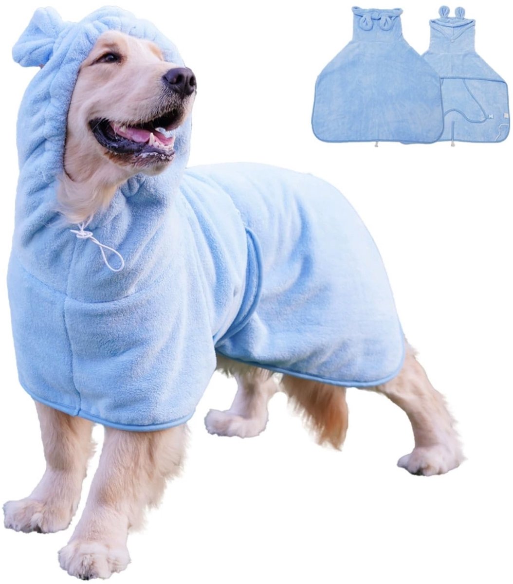 Honden en Katten Badjas - Absorberend en Sneldrogend - Blue