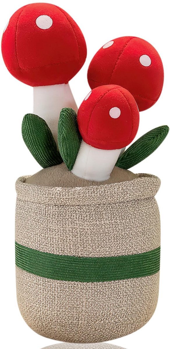 Pluche Potted Plant Dier - 10 cm - Paddenstoel