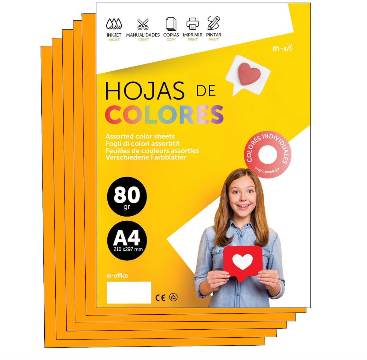 A4 Kleurpapier - 80 g/m² Assortiment van 500 Vellen