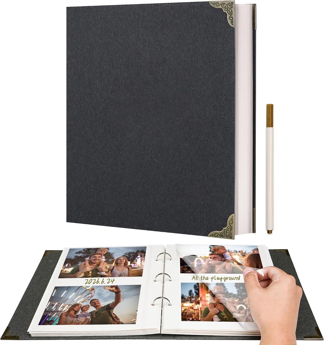 Fotoalbum met Zelfklevende Pagina's, 40 Bladzijden, DIY Scrapbook Kit, Perfect voor Huwelijk, Verjaardag en Herinneringen
