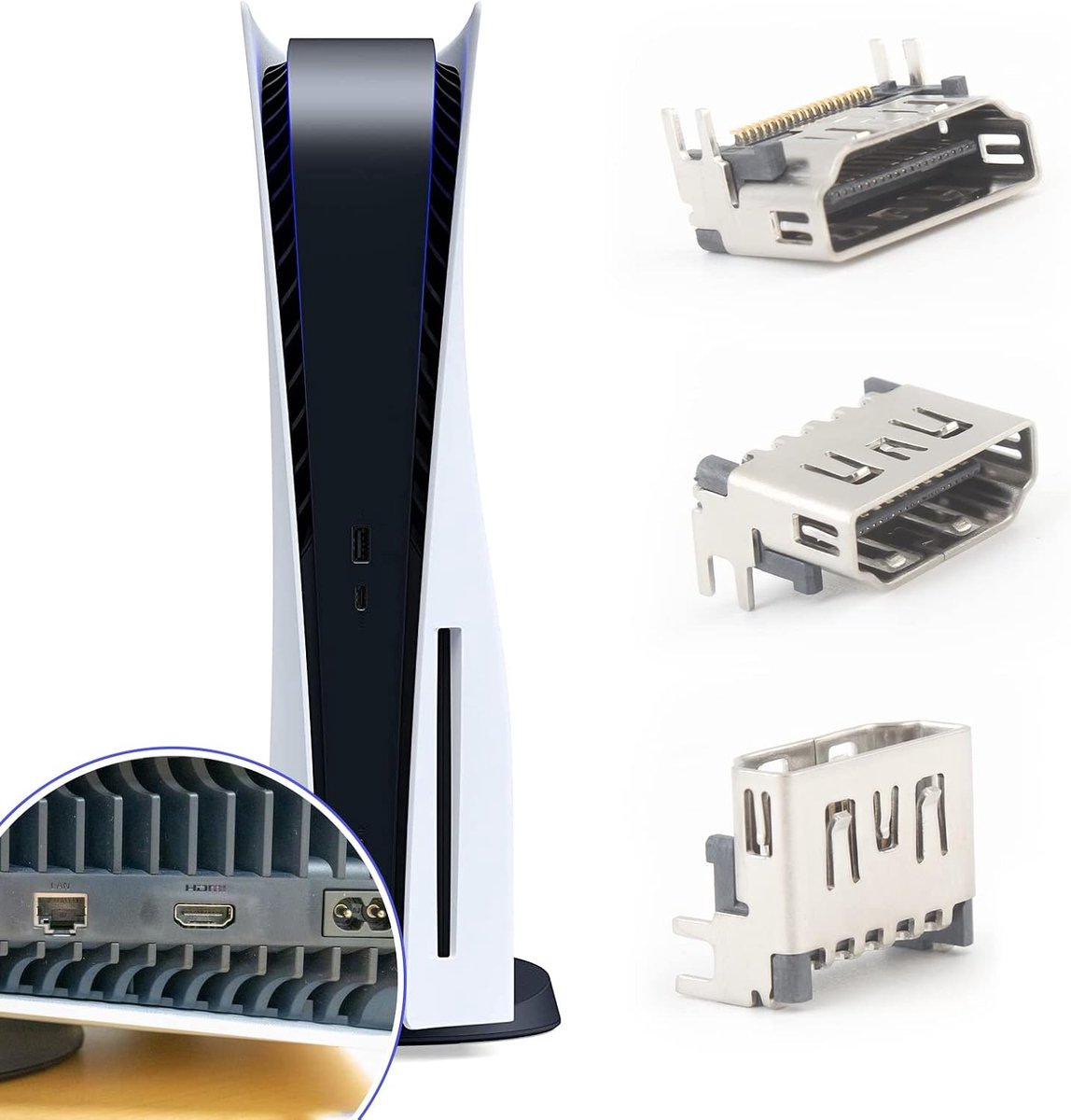 HDMI-poort 3 Stuks Vervanging - Geschikt voor PS5 - Reparatieonderdeel
