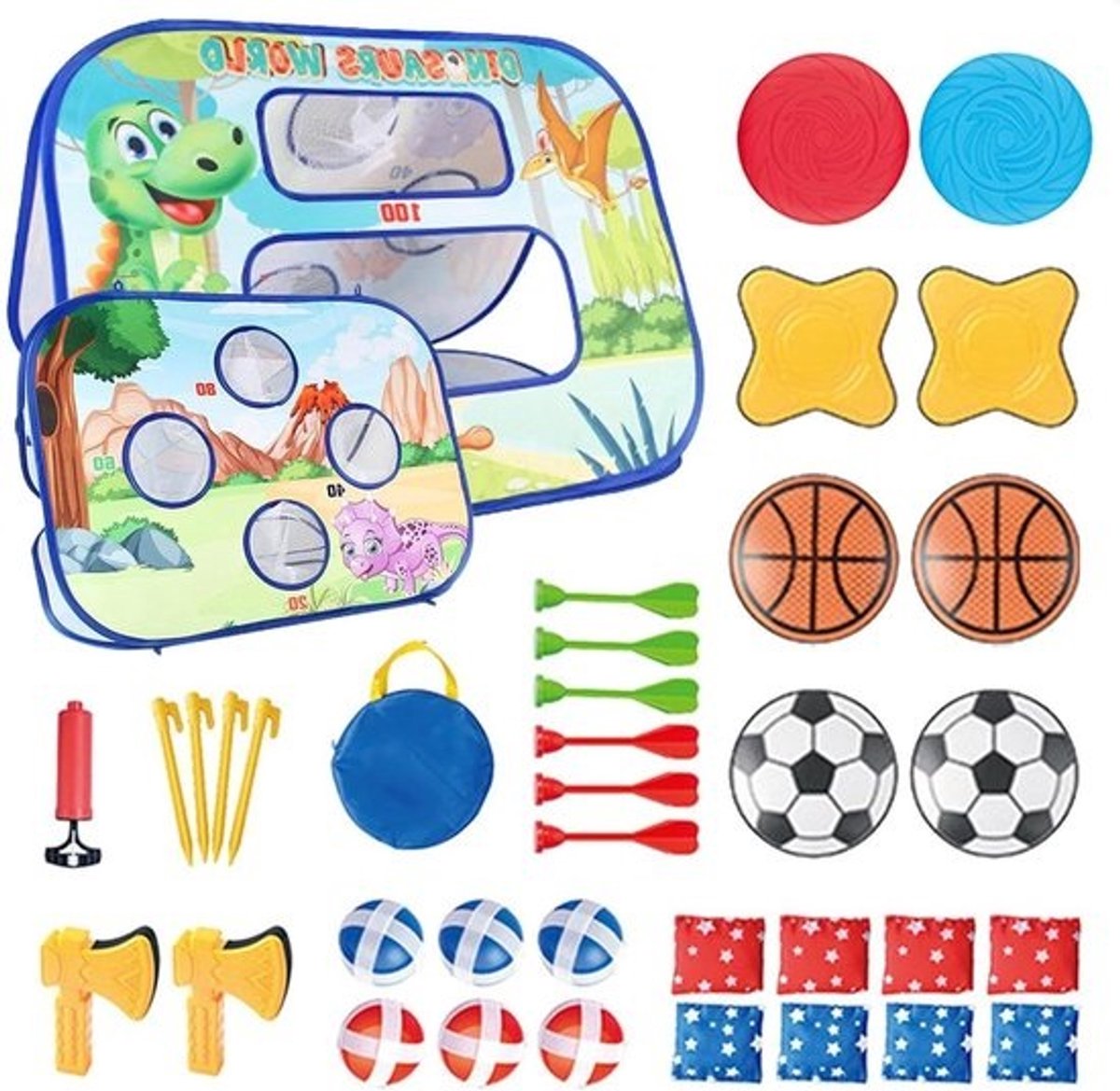 Zitzak Toss Spel - Cornhole Kinderen - Buiten Spelen - Multifunctioneel Ontwerp - 82x60x52cm - Blauw