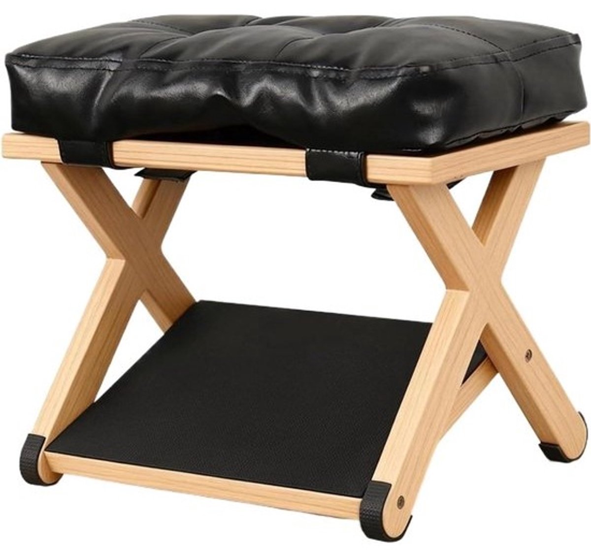 Ergonomische voetensteun - Bureau kruk - Comfortabel werken - Massief houten frame - 36 x 27 x 17 cm - Bruin
