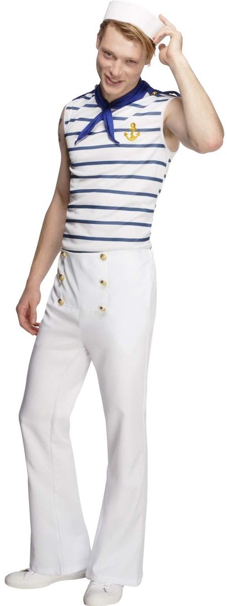 Franse Zeeman Kostuum - Wit - Maat L