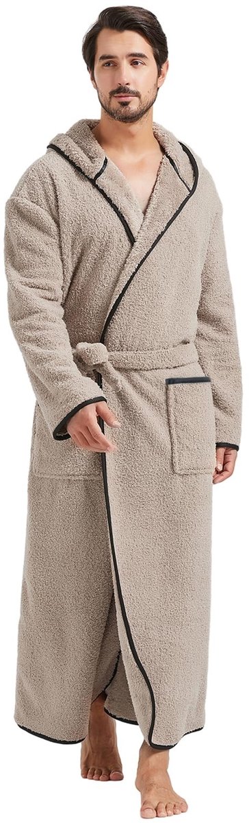 Luxe Dames Badjas - Ultra-zacht en Warm - Taupe
