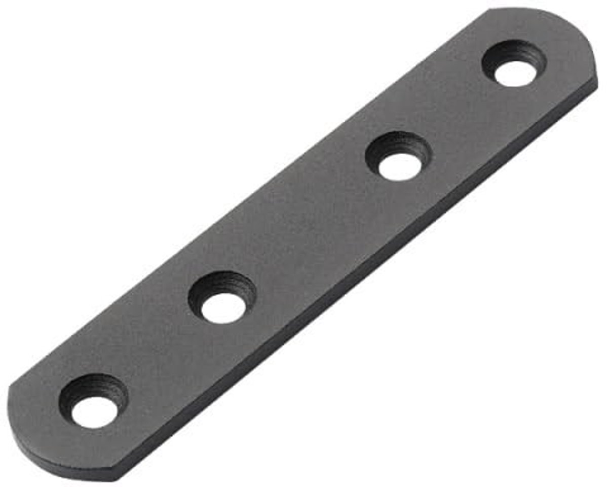 Set van 10 Flat Connection Plates - Zwart - Staal