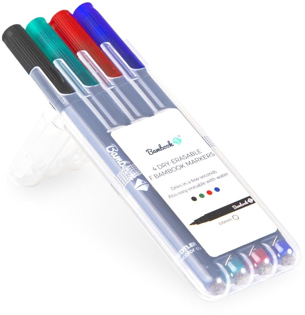 Marker Set voor Whiteboard - 4 Kleuren met Fijne Punt en Gum