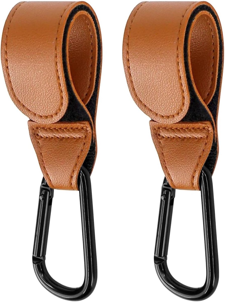 Pram Hooks voor Tassen, 2 Stuks Carabiner Haken voor Kinderwagens, Handige Bevestiging voor Luiertassen en Winkeltassen