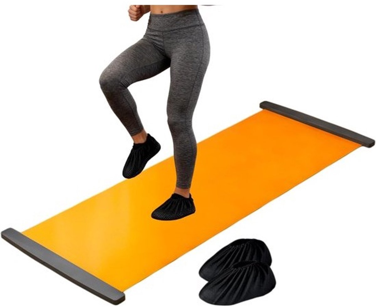 Training Slide Board - Oefen glijplank - Fitness training - Waterdichte antislip - 200 cm - Oranje