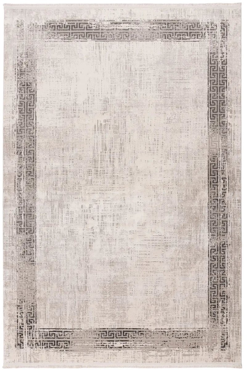 Dutch XXL Vintage Vloerkleed | Tapijt | Venezia | Kader | Zilver | 200x290 cm