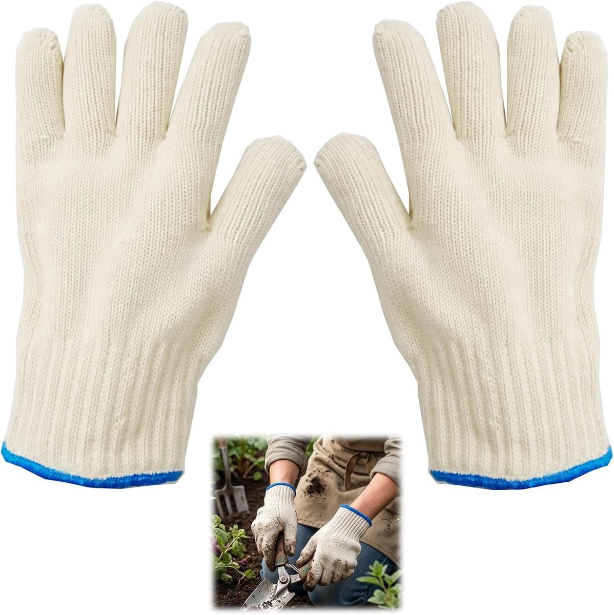 Hittebestendige Keukenhandschoenen voor Oven en Bakken - Katoenen Pot Holder, Universele Maat, Veilig en Comfortabel