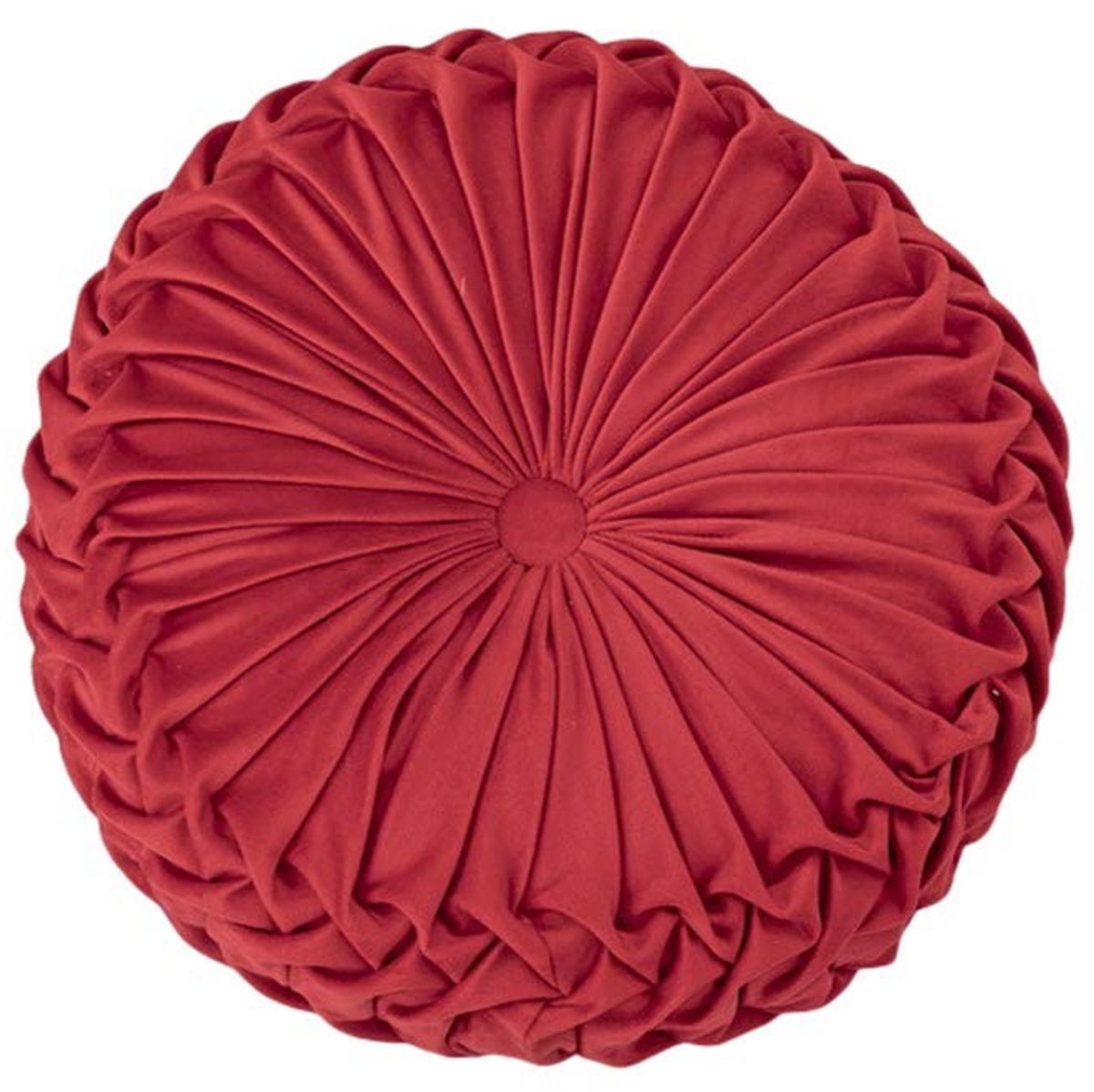 Ronde Zachte Kussen - Fluweel - Rood - 38x10 cm