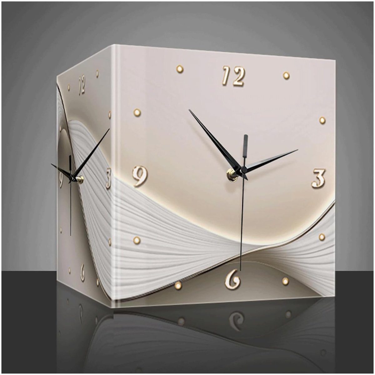 Dubbelzijdige Wandklok - Moderne Stille Hoekklok - 26 cm