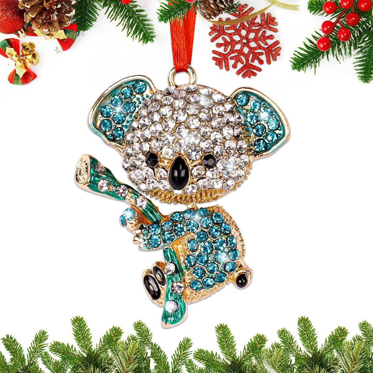 Kerst Ornament Koala - Metalen Decoratie Blauw
