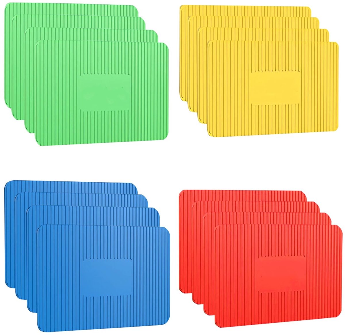 Wedge Panels Set - 16 Stuks 60 x 40 mm in 4 Kleuren en 4 Dikten