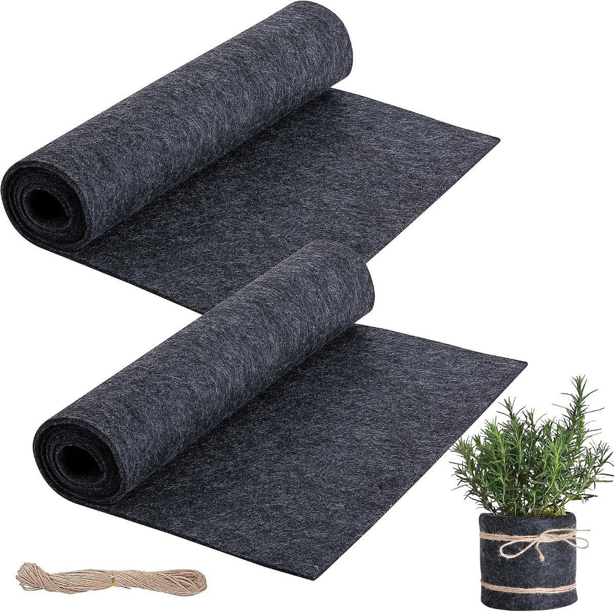 Winterbeschermingsmat voor potplanten - 2 rollen van 40 x 120 cm, vorstbescherming, plantenbescherming, felt bedekking, bescherming voor bomen