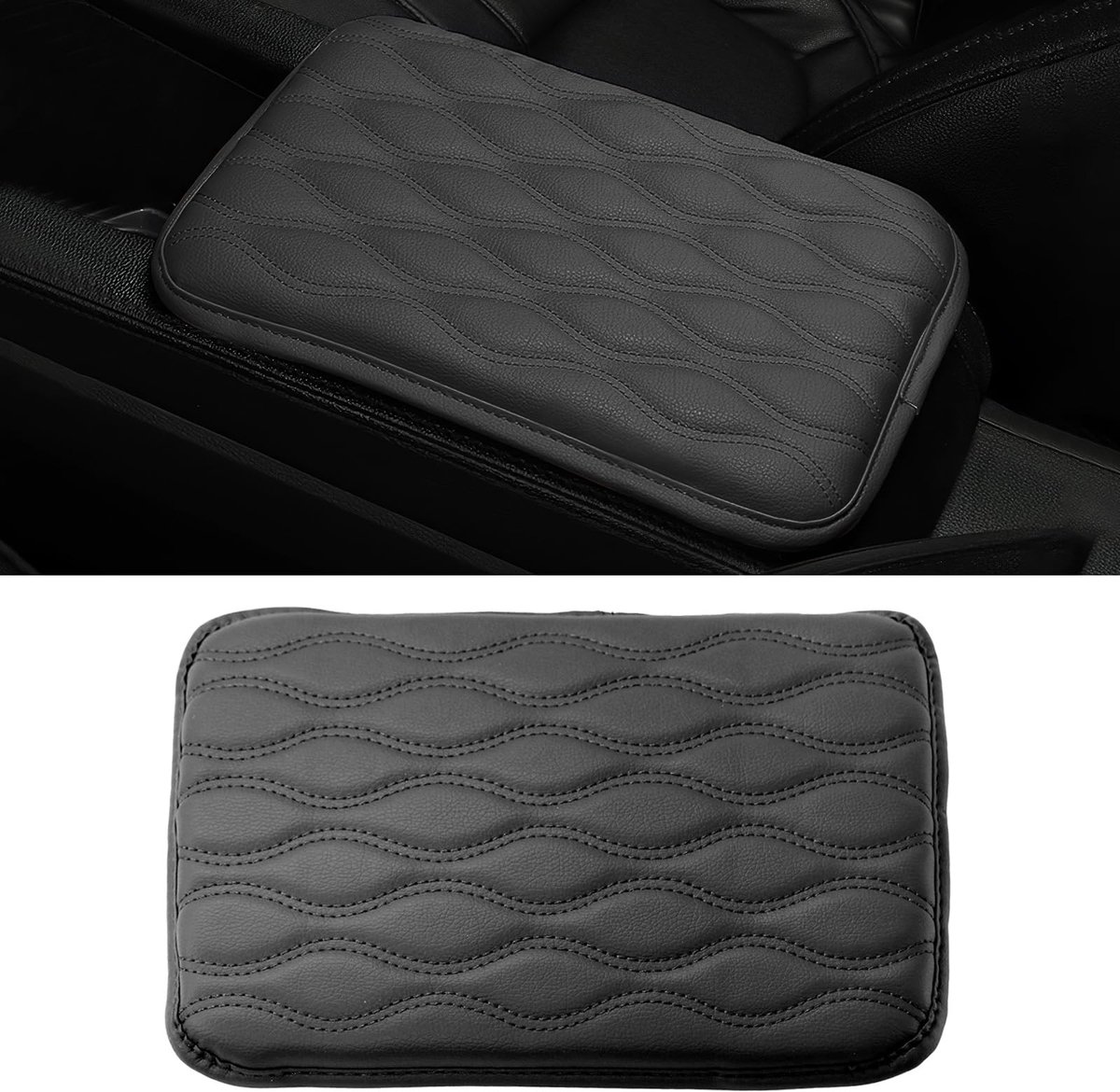 Center Console Pad - Comfortabele PU lederen bescherming - Zwart