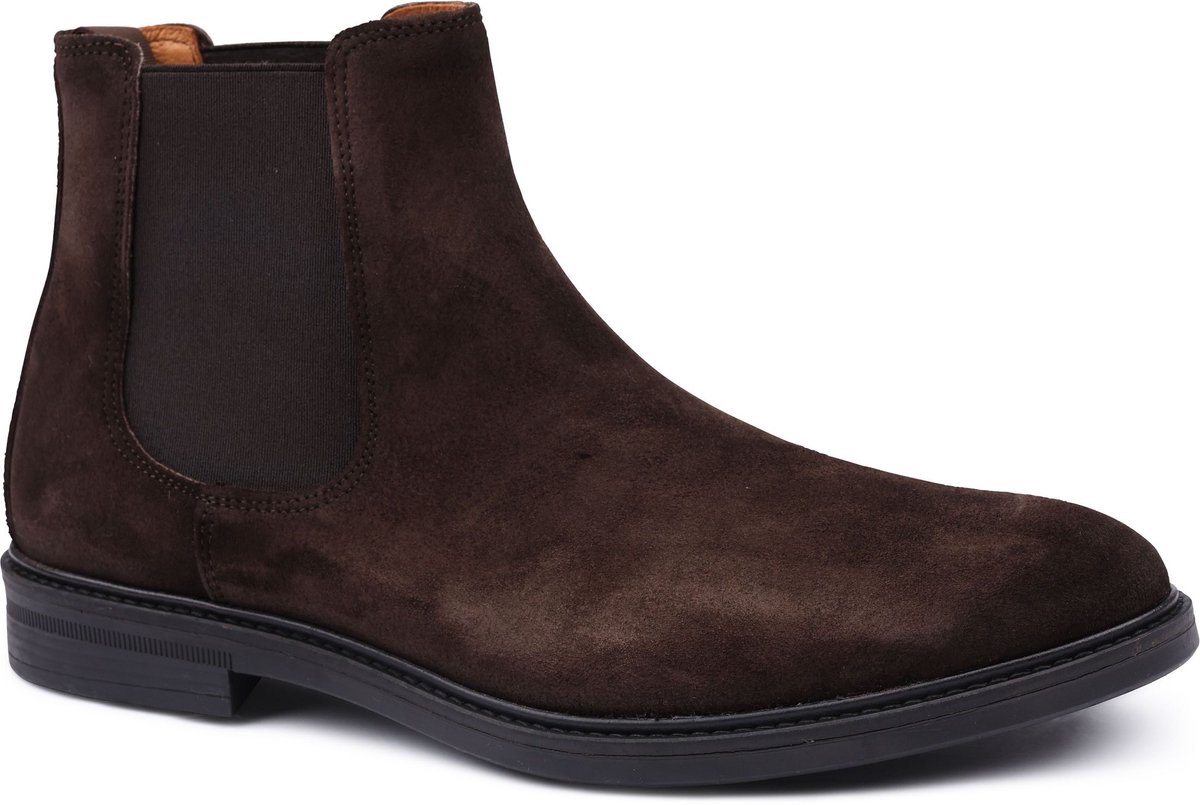Suitable Chelsea Boot Suede Bruin - Maat 46 - Heren