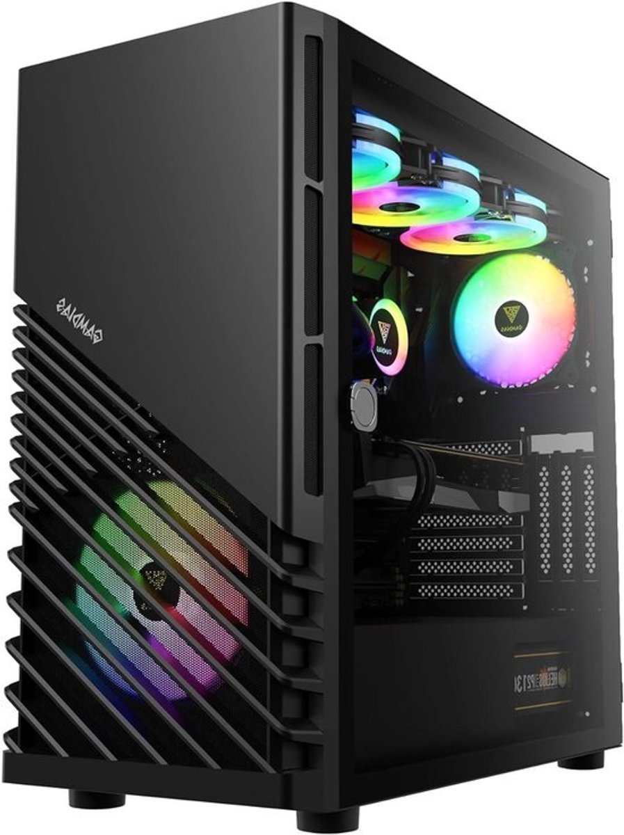 Computer Behuizing - PC Case - PC Bouwen - Hoge Airflow - 47.5 x 23 x 49 cm - Zwart