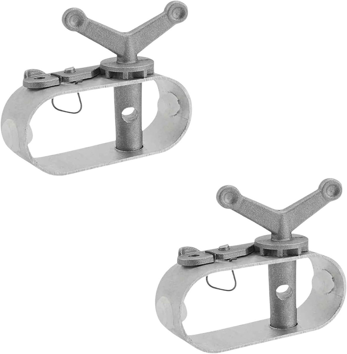 Set van 2 stalen kabelspanners, aluminium legering, ideaal voor zeilspanning en winterafdekking van zwembaden, zonder touw inbegrepen
