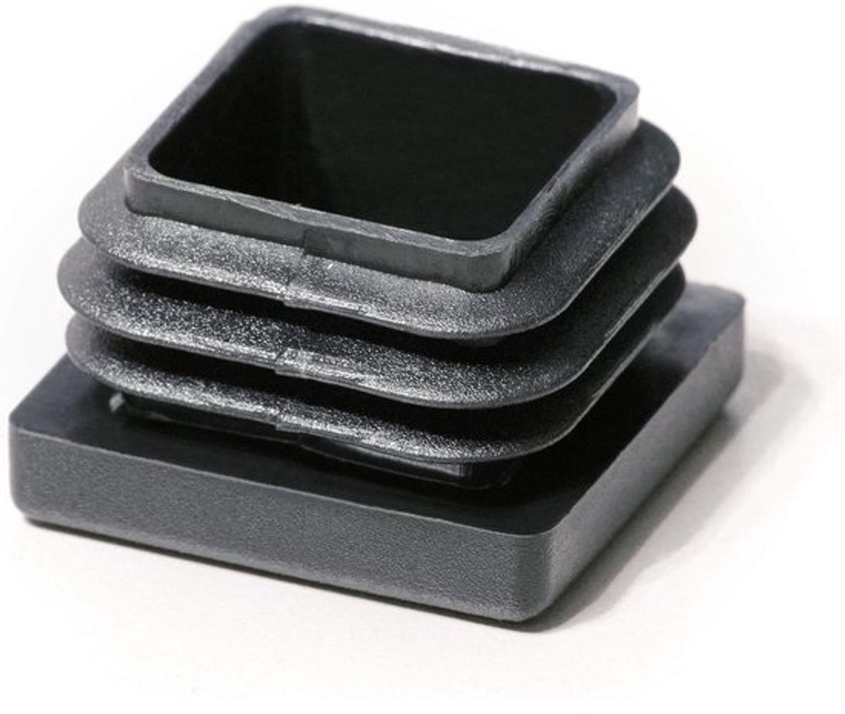 Lamellenpluggen Vierkant - Buisdoppen Eindstoppen - Meubels Beschermen - Inslag of Insteken - 38 x 38 mm - Zwart