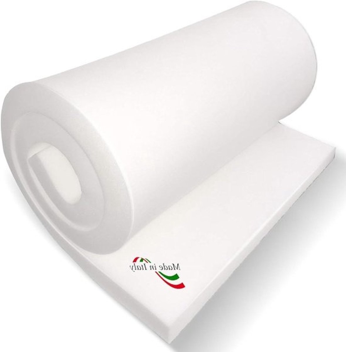Schuimrubber Plaat - Polyurethaan Schuim Vulschuim - Kussens Opvullen - Dichtheid 25 - 200x100x10 cm - Wit