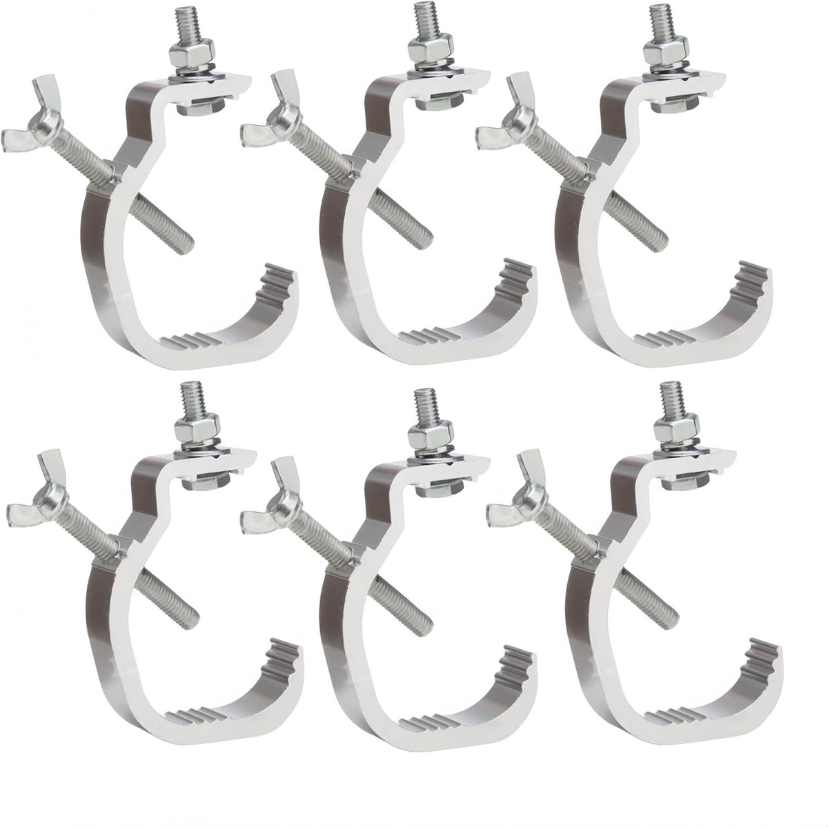 Zware Aluminium Truss Klemmen voor Stage Lights - 6 Stuks - Ideaal voor DJ Verlichting en Spotverlichting - Geschikt voor 30-52mm Buizen