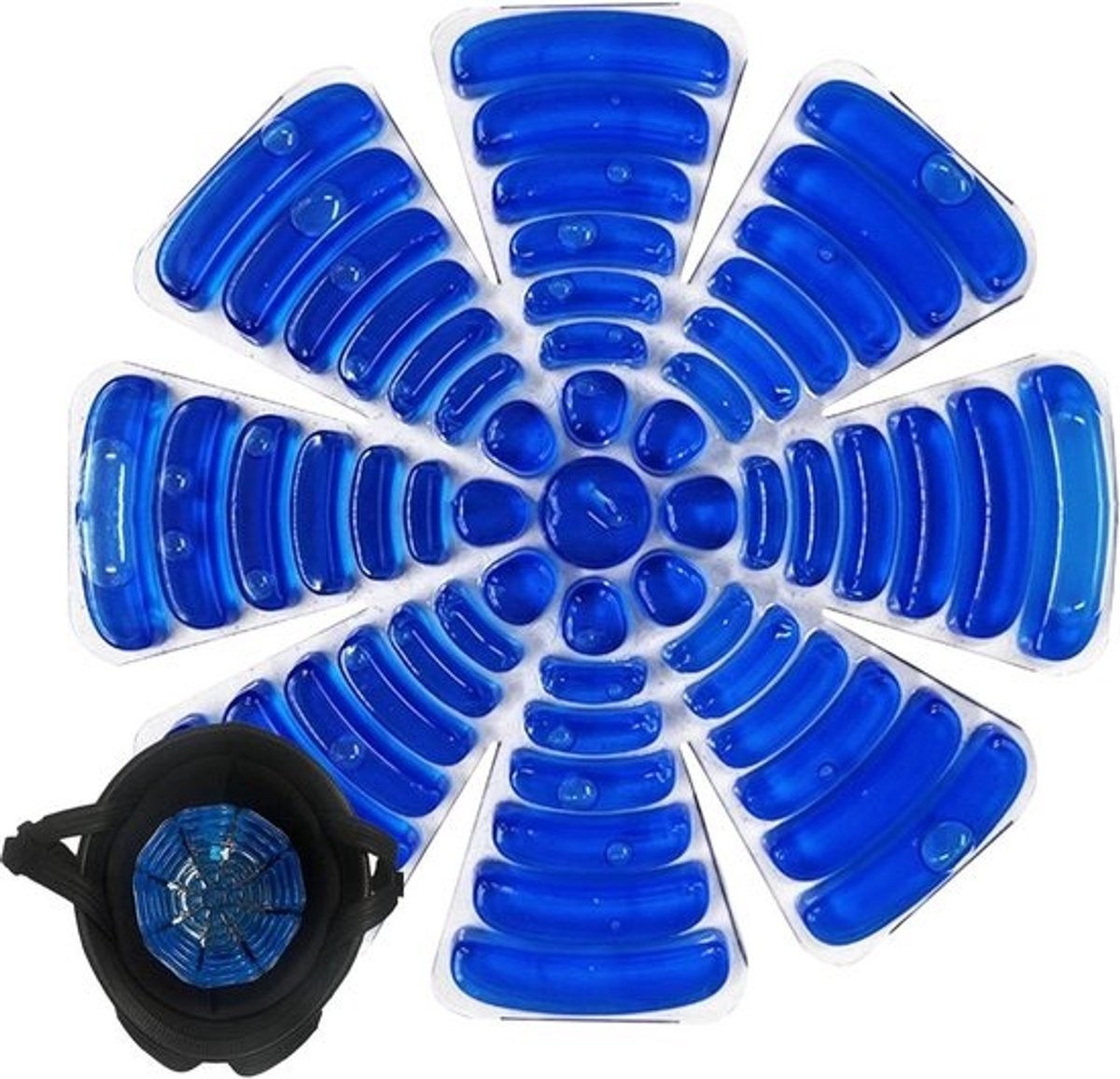 Verkoelende Inzetstukken - Hoofdkoeler - Comfort Behoud - PCM Koeltechnologie - 22 cm diameter - Wit