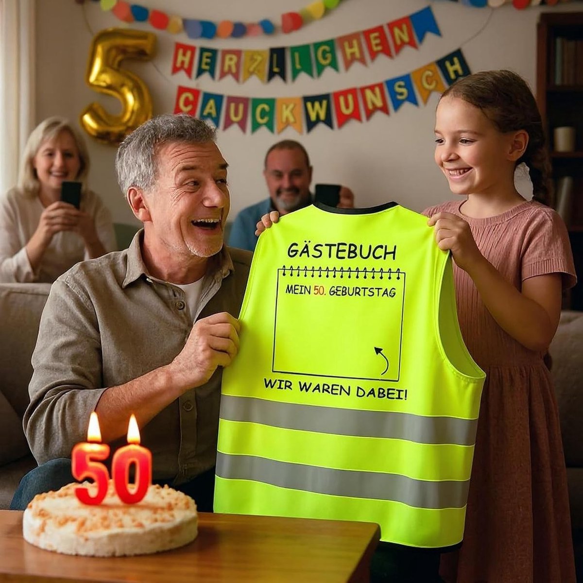 Grappig verjaardagscadeau voor mannen van 18 tot 60 jaar - Verjaardagsvest met kaart - Uniek en leuk geschenk voor hem