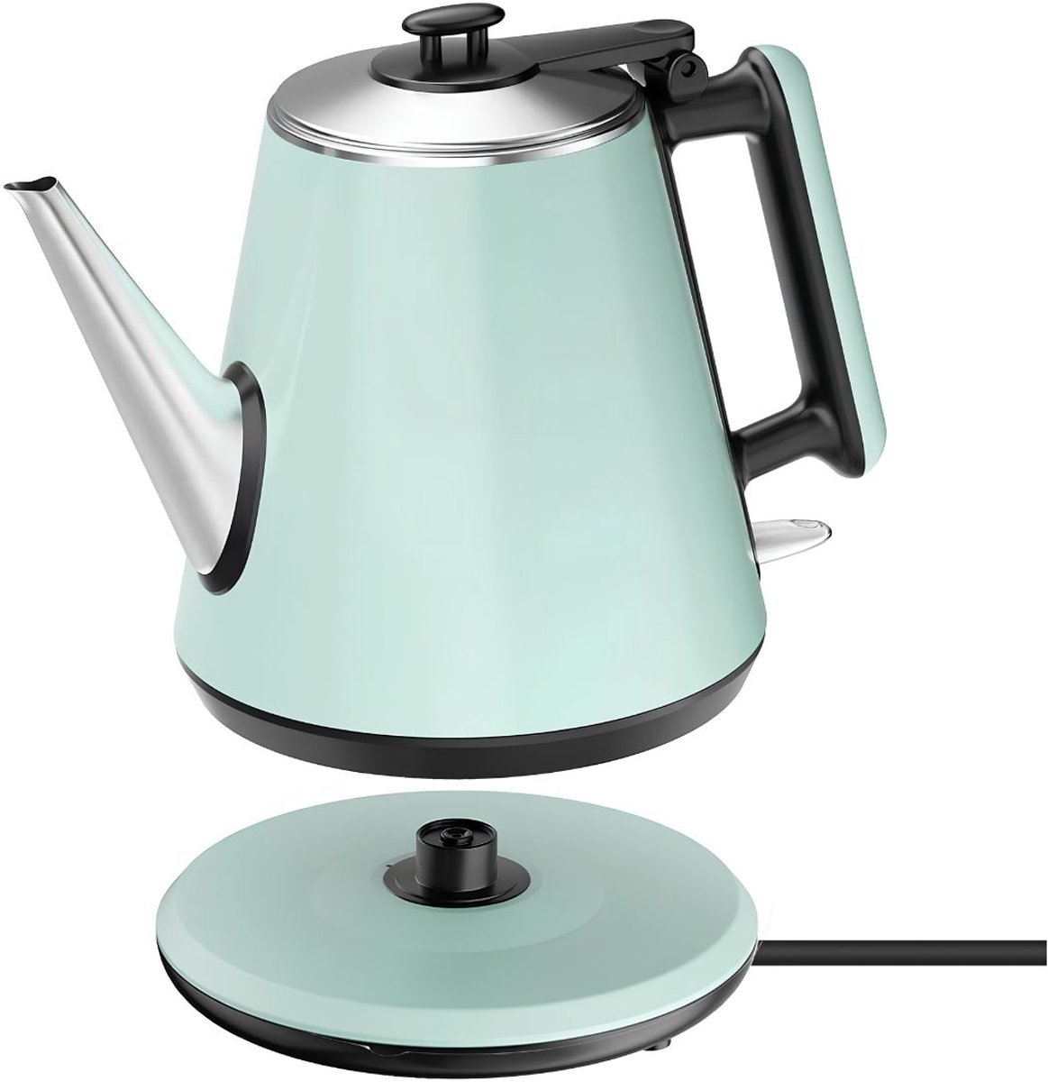 TYR® Waterkoker - Automatische Uitschakeling - RVS Waterkoker - Lichtgroen - 17cm x 19cm x 22cm