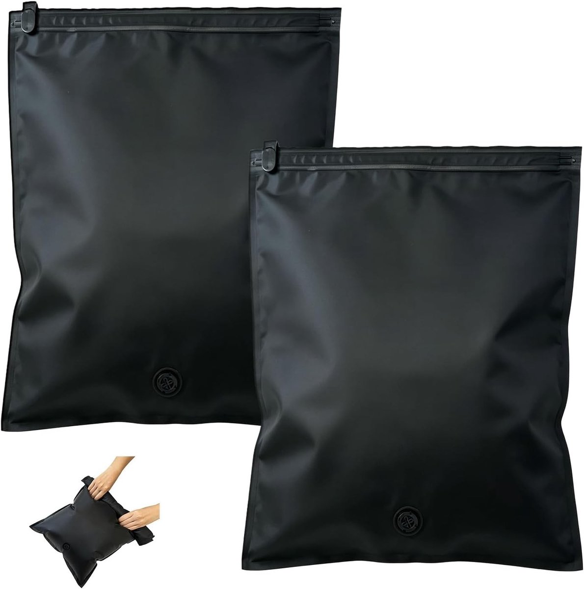 Vacuumopslagzakken voor Reizen - Handmatige Rolcompressiezakken voor Kleding, Koffer en Rugzak Organizer (30 x 40 cm) - Ruimtebesparend en Waterdicht